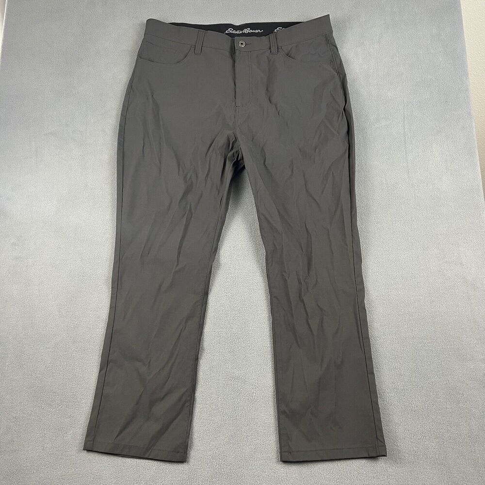 Eddie Bauer Mens 40X30 Gray Adventure Trek Cargo Outdoor Nylon Hiking Pants
